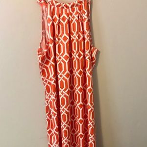 Orange and white mud pie dress